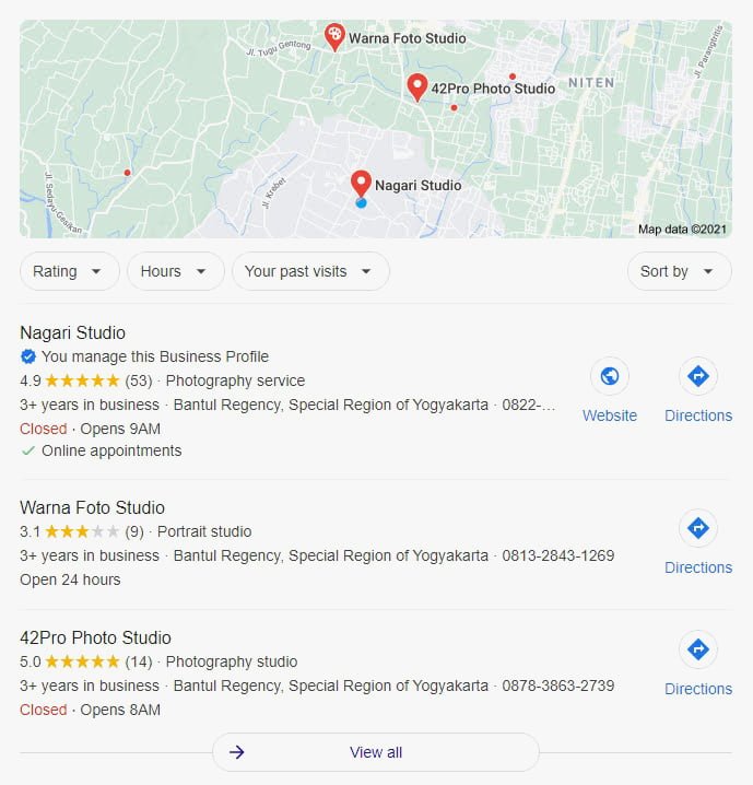 mendapatkan konsumen dari Google Map