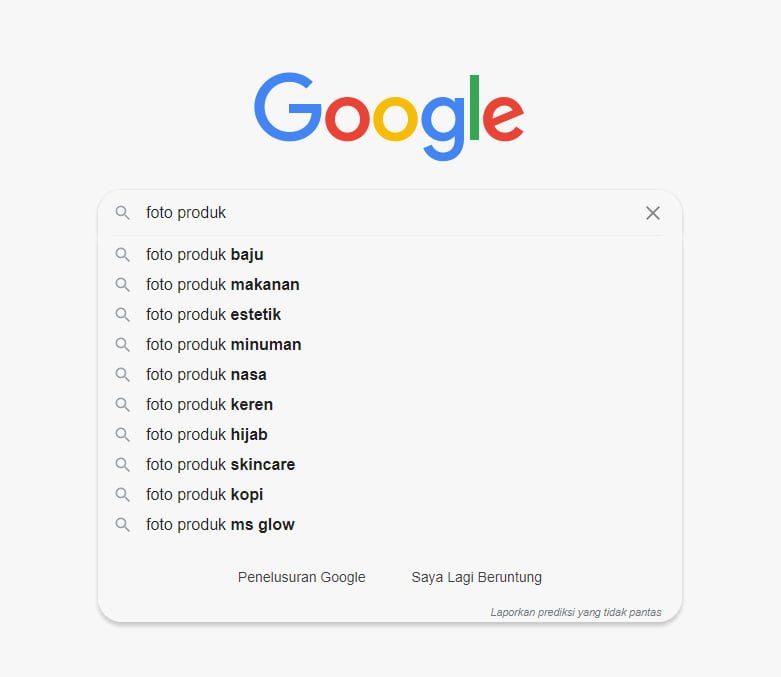 hasil pencarian google